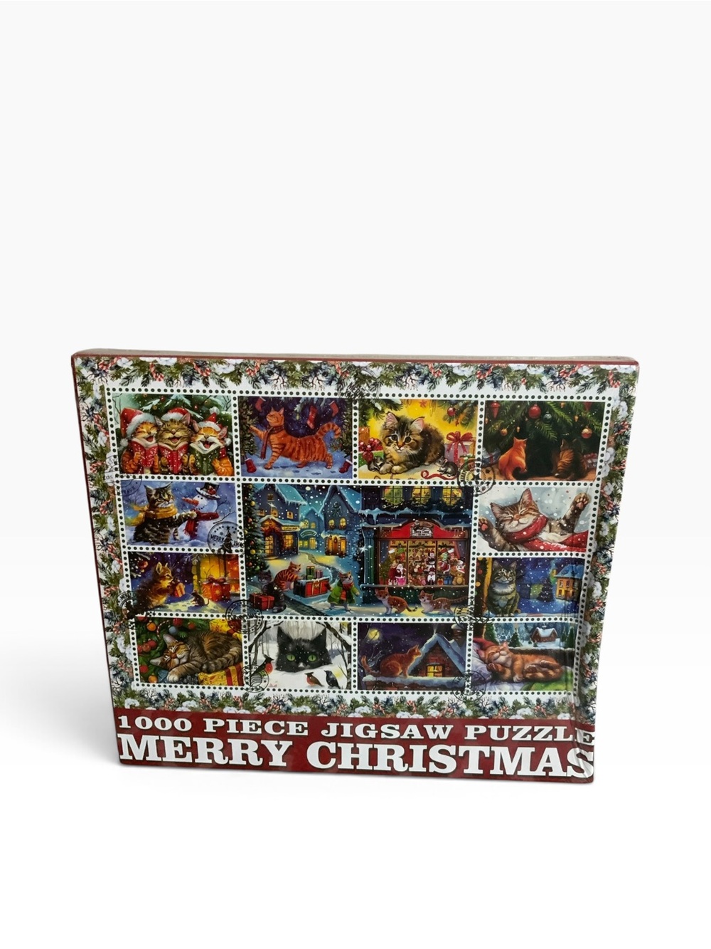 Jigsaw Merry Christmas Puzzle Box – Red, Green, Blue NEW